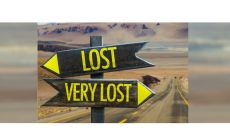 signpost pointing to Lost and VeryLost